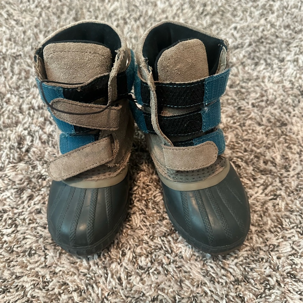 Sorel Kids' Gray and Blue Snow Boots
